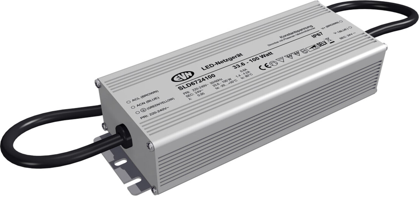 EVN Lichttechnik LED-Netzgerät 24VDC 33,6-100W IP67 SLD6724100 ; evn_lichttechnik)