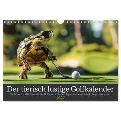Der tierisch lustige Golfkalender (Wandkalender 2027 DIN A4 quer), CALVENDO Monatskalender