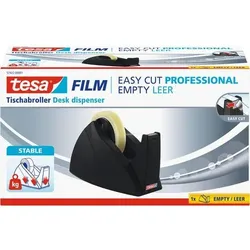 tesa Klebebandabroller tesafilm Easy Cut Professional Schwarz 25 mm (B) x 66 m (L)