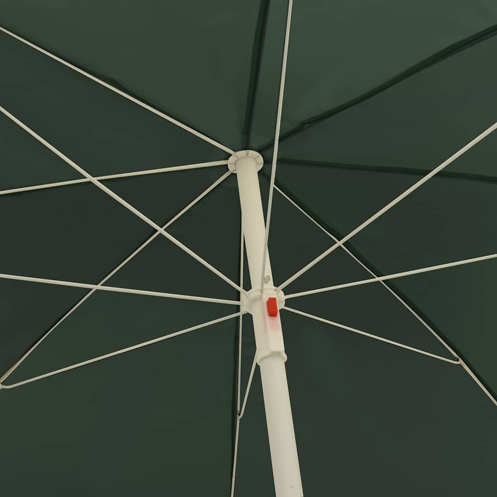 vidaXL Parasol de plage vert 240 cm