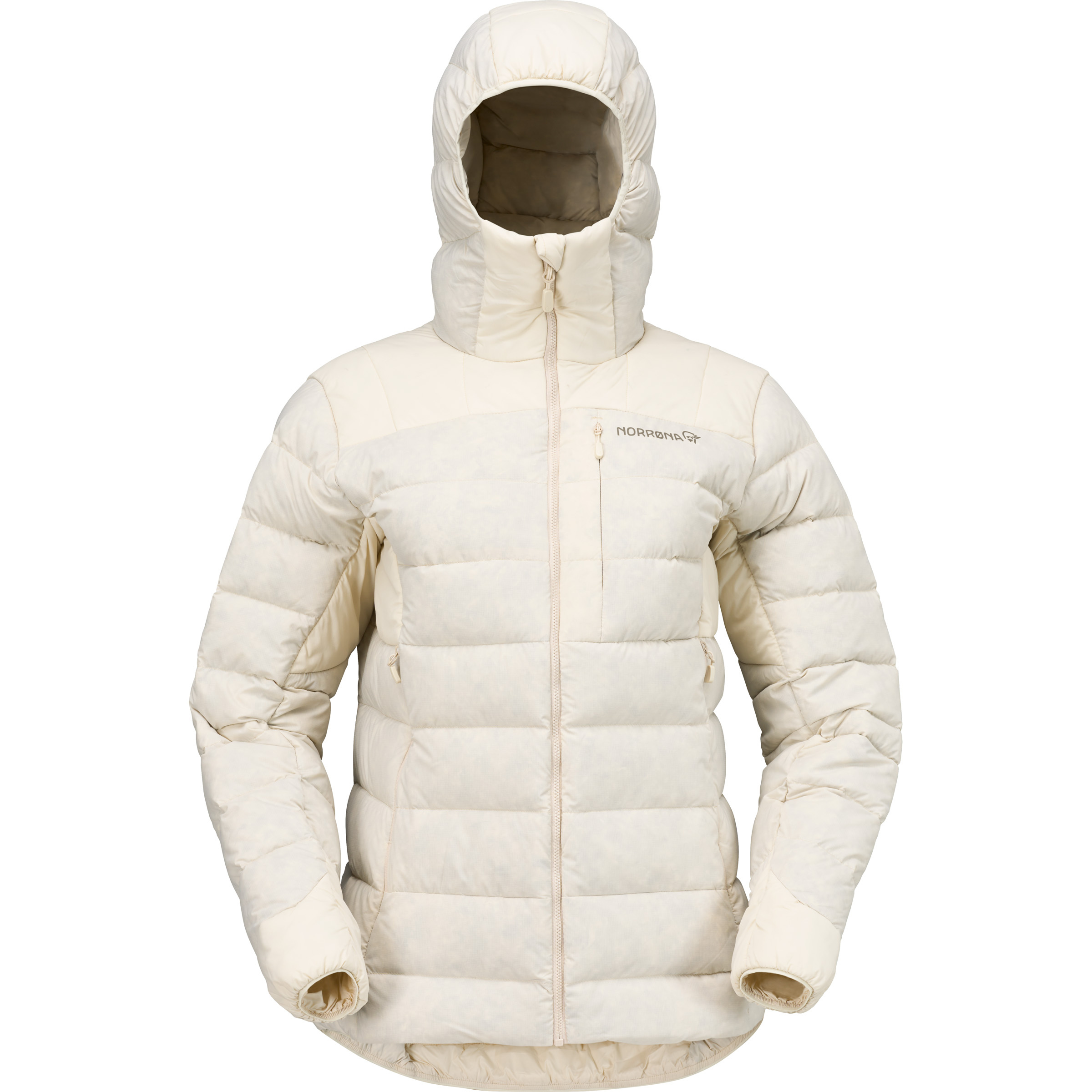Norrona Femund Down700 Zip Hood Damen Isolationsjacke beige Größe XS Trekking Isolierend