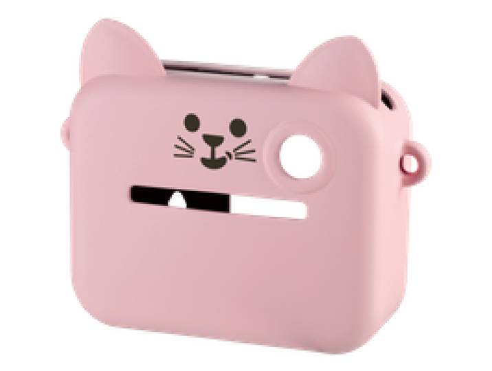 TRONIC® Guirlande de cadre photo ou Rouleaux de papier ou Coque en silicone ou Courroie d'appareil photo (Étui en silicone / rose)