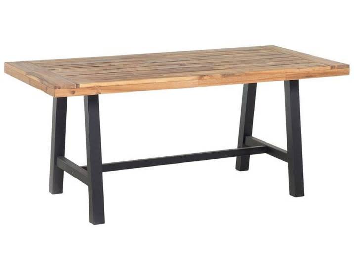 Table de repas de jardin en bois avec pieds noirs SCANIA