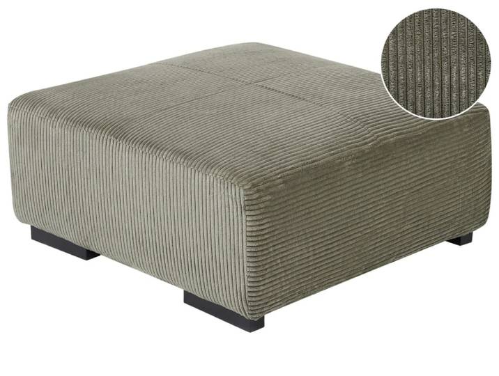 Ottoman velours côtelé vert