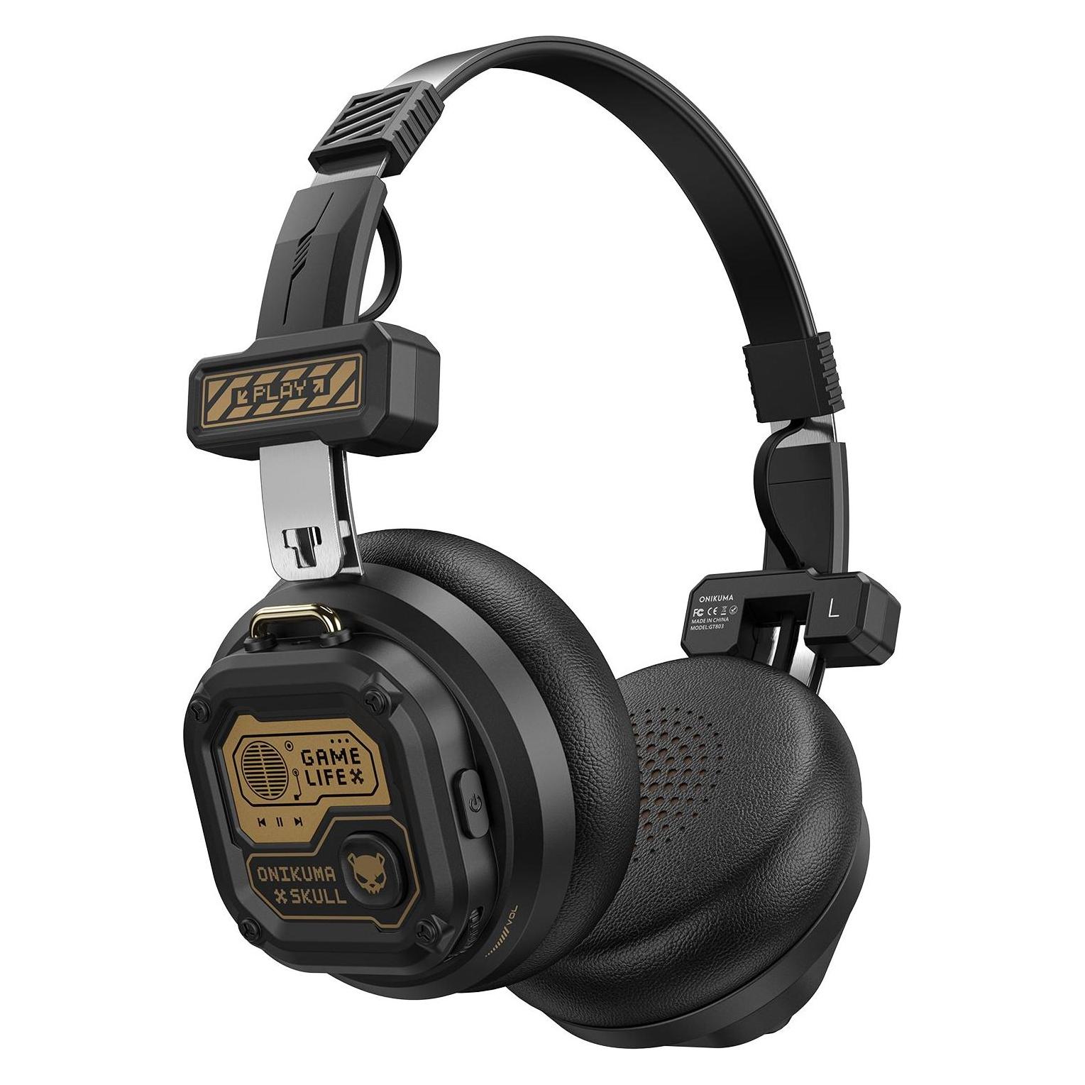 Onikuma GT803 gaming headphones (black) (Kabelgebunden, Kabellos) (GT803 Black)