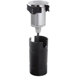 Ideal Lux LED Boden-Einbauleuchte ROCKET MINI PT, IP68 IK07, Akzentlicht zentral, 12-24V DC (exkl. BG), 2W 4000K, begehbar, Edelstahl IDEA-212647