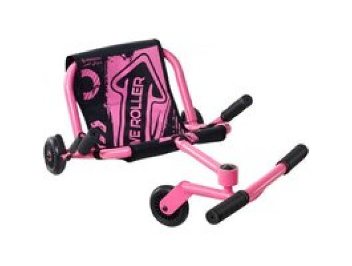 VEVOR Kart sans Pédales pour Enfants dès 4 ans, Charge Max. 68 kg, Propulsion par Mouvement Latéral en Zigzag, Châssis Réglable sur 3 Longueurs, Levier de Frein, pour Intérieur et Extérieur, Rose