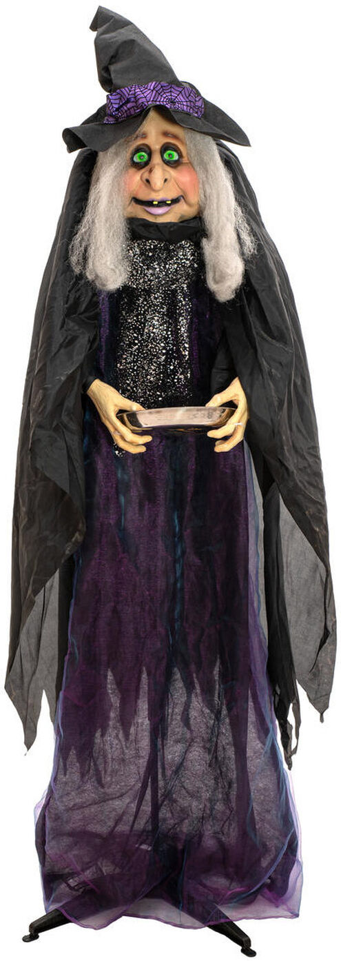 Europalms Halloween Figur Hexe Marie, Animiert, 180cm