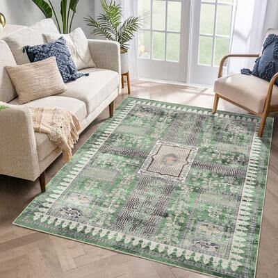 Garvee Ornate Garden Vintage Area Rug