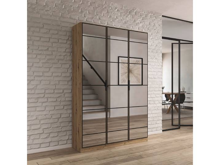 home24 Halkast Acero 136cm bruin/Artisan eikenhouten look