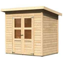 Karibu Gartenhaus Amrum 1/2 - 14 mm inkl. gratis Expressversand naturbelassen 182 x 122 cm (Amrum 1)