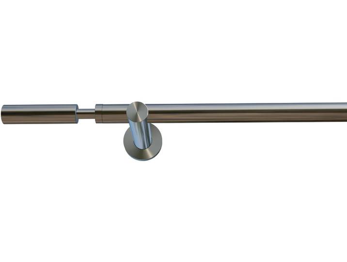 Gardinenstange INDEKO Pretoria , silber (edelstahlfarben), L:210cm, Eisen, Gardinenstangen, Gardinenstange