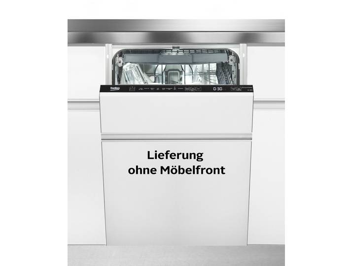 BEKO vollintegrierbarer Geschirrspüler BDIS38120Q 7641701635 , Energieeffizienz: E, silber (weiß), B:44,8cm H:81,8cm T:55cm, Geschirrspüler, Doppelt gut organisiert – inklusive Besteckschublade und Besteckkorb, vollintegrierbarer Geschirrspüler