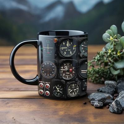 Uplift Picks Spaceship Instrument Panel Ceramic Coffee Mug Sci Fi Novelty Cup 01 301 400 Ml
