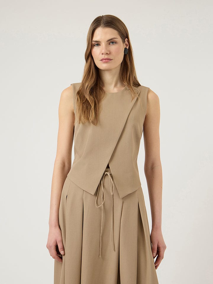 YAS Weste in Taupe - 42