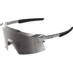 100%, Unisex, Sportbrille, Aerocraft - Gloss Chrome - HiPER Silver Chrome Lens (Gloss chrome, HiPER Silver Chrome), Silber