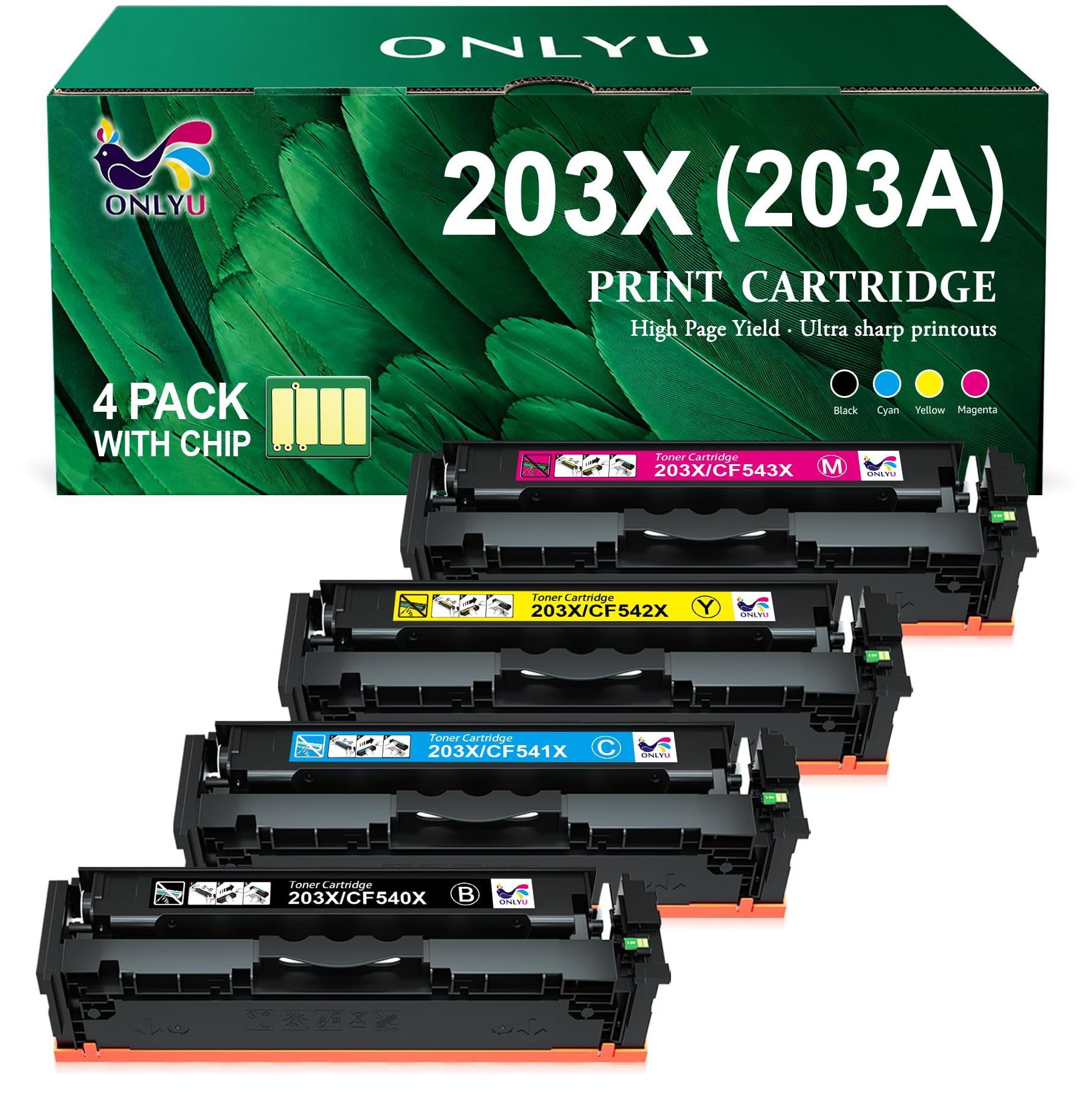 Toner-Set 203X CF540X für HP M281fdw, M254dw - 4er-Pack