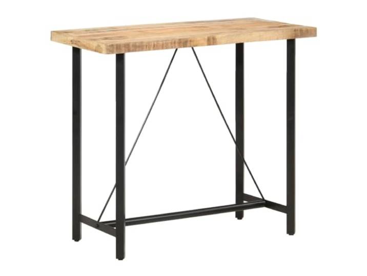 GHVBNMF Bartisch 120x58x107 cm Stehtisch aus Mangoholz & Eisen Rustikaler Tresentisch im Industrial-Stil mit pulverbeschichtetem Eisengestell für Küche, Esszimmer und Barbereich.