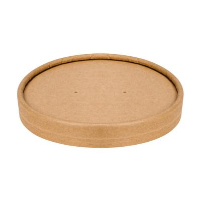 VEPATIM 125x Deckel für Suppenbecher Kraftpapier rund O11,5cm