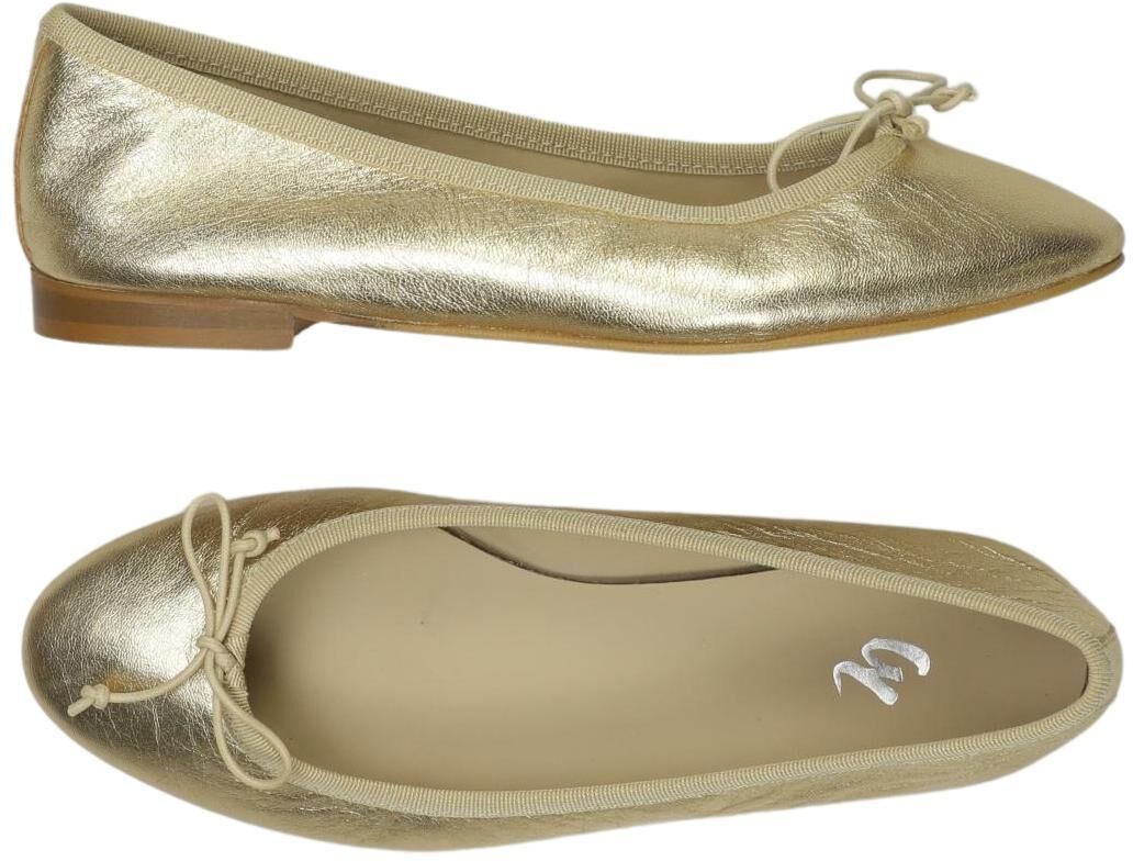 Galeries Lafayette Damen Ballerina, Gold, Gr. EU 36, Leder - Second Hand