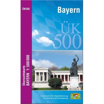 ÜK500 Amtliche Übersichtskarte von Bayern 1:500000 / ÜK500 Übersichtskarte von Bayern 1:500000, Sonstige von , Landesamt für Digitalisierung,