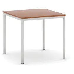 Esstisch BASIC, 80x80 cm, graues Metallgestell, Kirsche