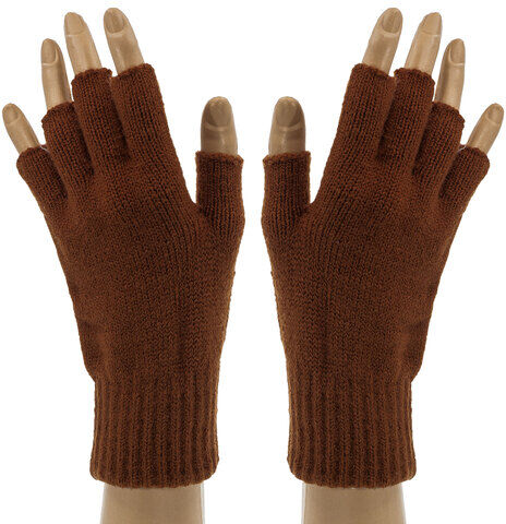 Strick-Handschuhe, braun