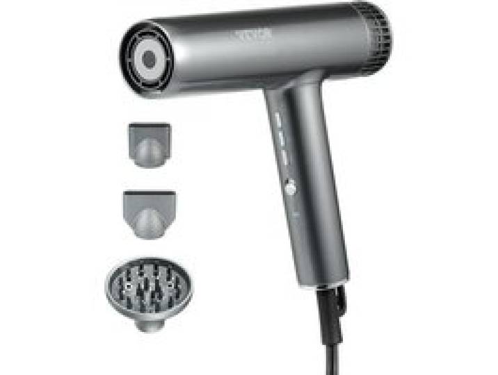 VEVOR Sèche-cheveux pro, 3 millions d'ions négatifs, moteur sans balais haute vitesse 108000 tr/min, 3 températures et 3 vitesses, sèche-cheveux léger avec buses et diffuseur pour maison et voyages