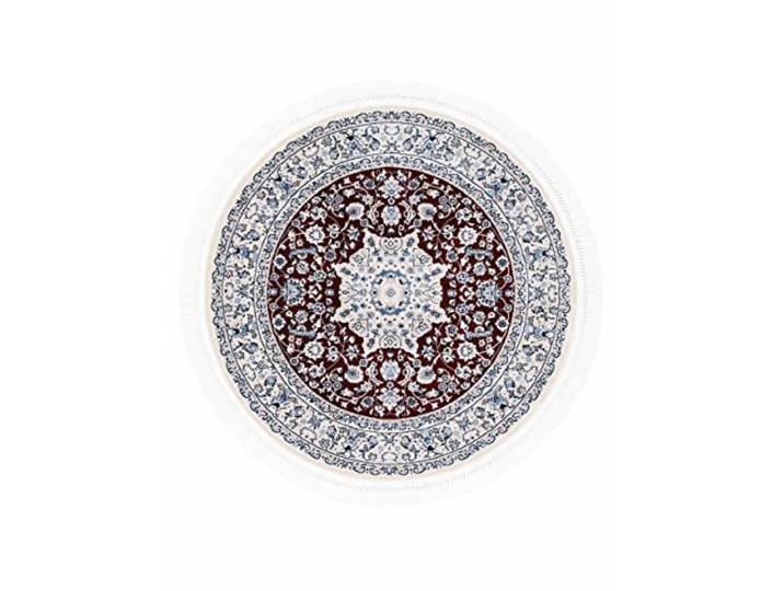 carpetfine Orientteppich Nain Diane Rot Ø 160 cm Rund Tradtioneller Teppich für Schlaf- und Wohnzimmer