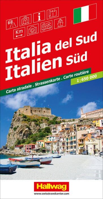 Carte routière - Italie du Sud    Hallwag
