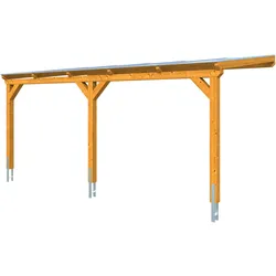 Skan Holz Wandanbau-Carport Vogtland 300 x 541 cm-eiche hell Holzcarport