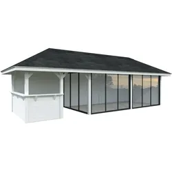 Palmako Pavillon Bianca 24,9 m2 Set 219 Slide Lackierung in weiß