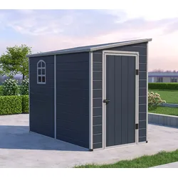 Westmann Hortus L | Kunststoff Gerätehaus | Anlehngerätehaus | 1,5x2,5 m - Anthrazit