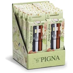 Pigna, Schreibstifte, Blister Pack of 3 Ballpoint Pens Nature Flowers (3x)