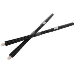 Flix FFTR Tips Black Heavy Rock Drumsticks Rods (Schlagzeug), Drumsticks + Schlägel, Schwarz