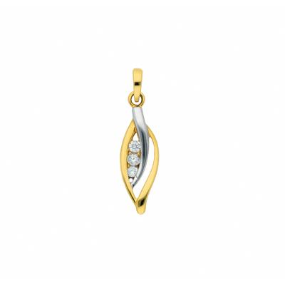Kettenanhänger ADELIA´S "333 Gold Anhänger mit Zirkonia", gold, Schmuckanhänger, Damen, mit Zirkonia, Gold, Kettenanhänger, mit Zirkonia Goldschmuck für Damen