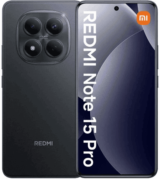 Xiaomi REDMI Note 15 Pro, Negro, 512 GB, 12 6.77" AMOLED, MediaTek Helio G200-Ultra, 6500 mAh