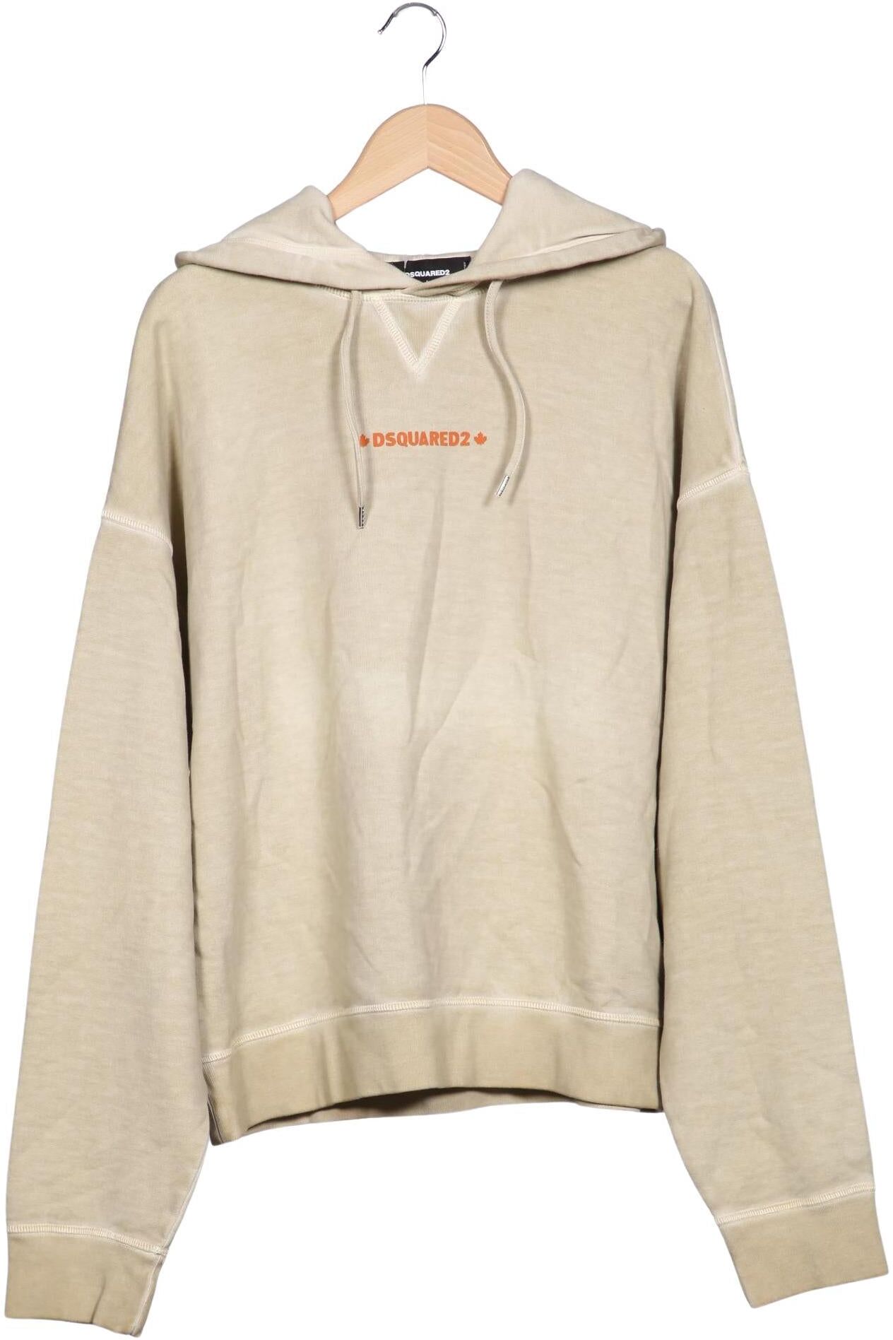 Dsquared2 Herren Kapuzenpullover, Beige, Gr. L, Baumwolle / Elasthan - Second Hand
