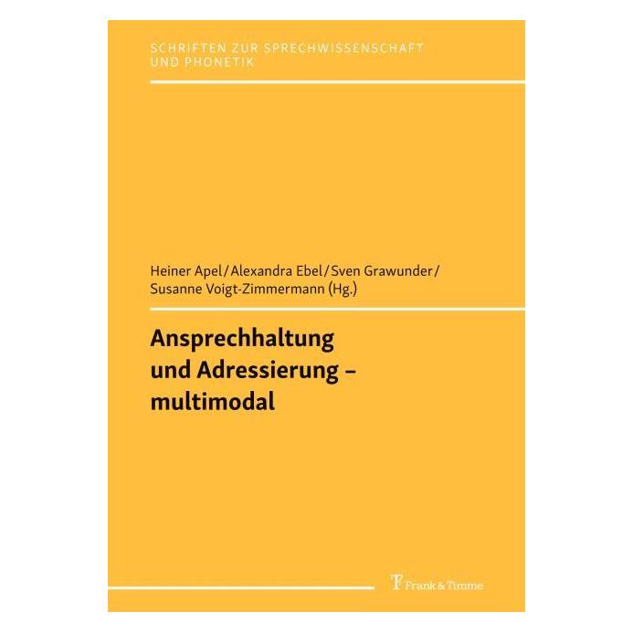 Frank & Timme Ansprechhaltung und Adressierung - multimodal (Deutsch, Softcover) (69173324)