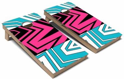 Skip's Garage Bohemian Zig Zag Cornhole Board Set