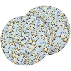 GARTENKISSEN 2er-Set Blumenmuster blau 40 cm Valloria
