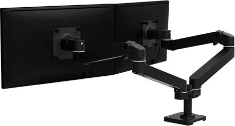 ERGOTRON LX Pro Dual Side-by-Side Arm, Tisch-Doppelarmhalterung für 2 Monitore, schwarz