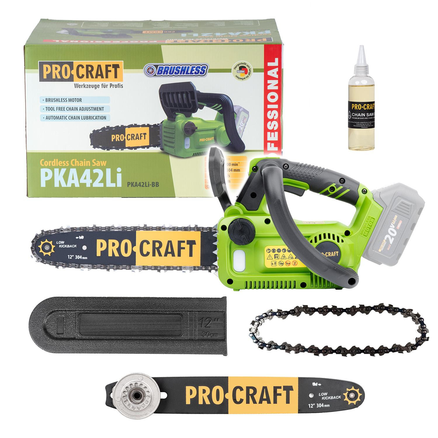 Procraft PKA42Libb accukettingzaag 20 V 304 mm borstelloos Solo