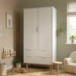 HOME DELUXE Kleiderschrank COCO – 100 × 200 cm Weiß