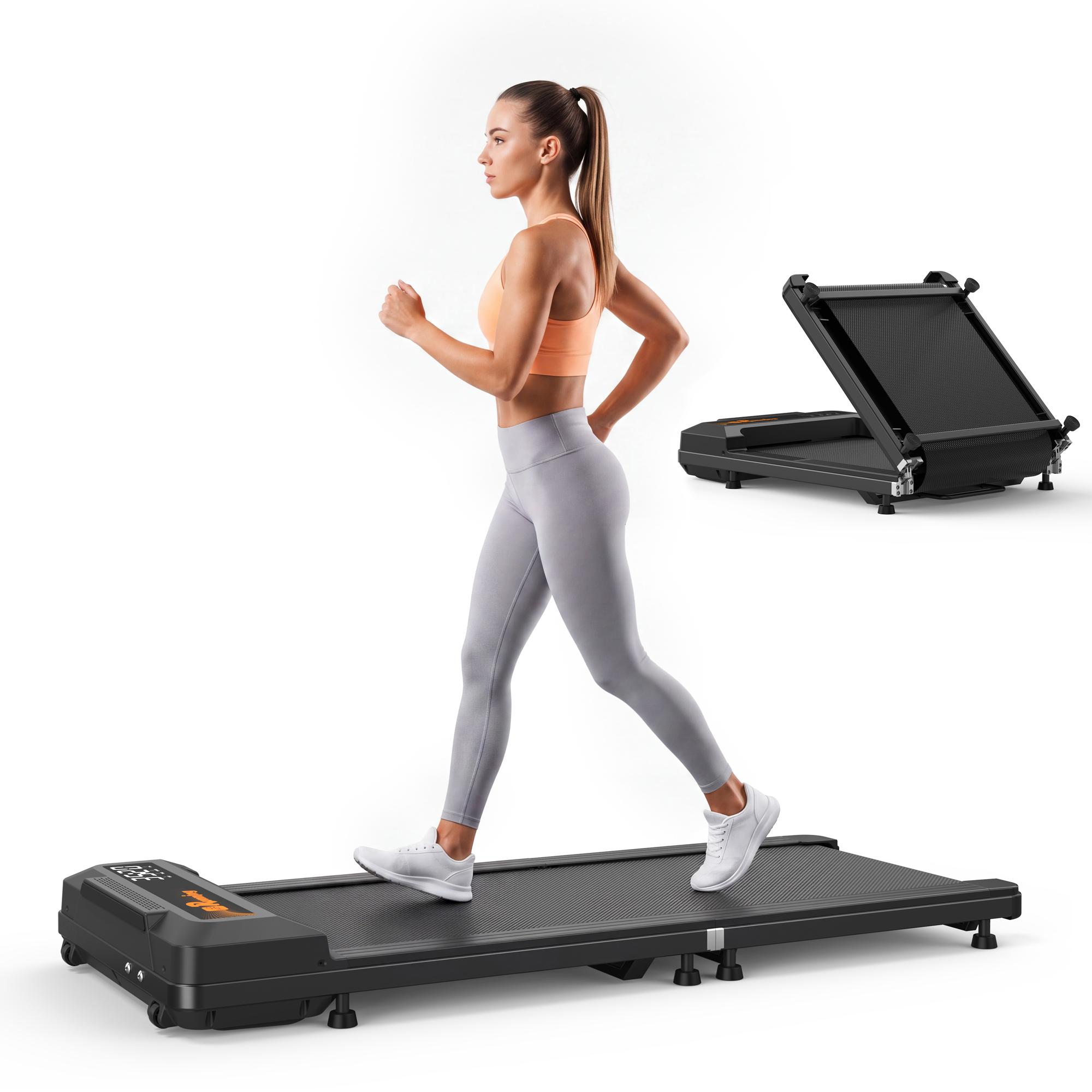 Walking-Pad, Laufband für unter den Schreibtisch, platzsparendes, um 180° klappbares Design, bis 130 kg
