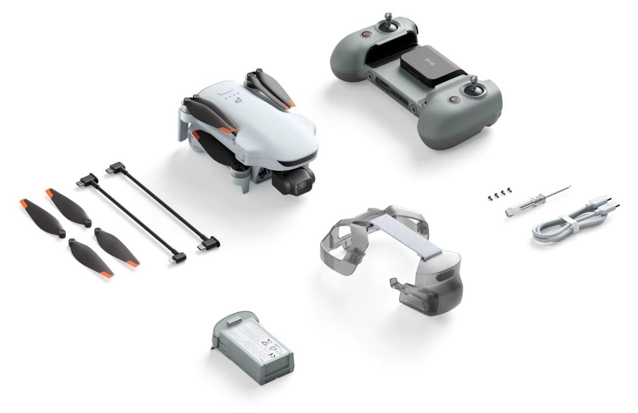 Drohne - ATOM 3 Kameradrohne - Standardset mit PT2 RC - 4K-Video mit 60 fps - 8K-Fotos - 16 km Reichweite - 3-Achsen-Gimbal