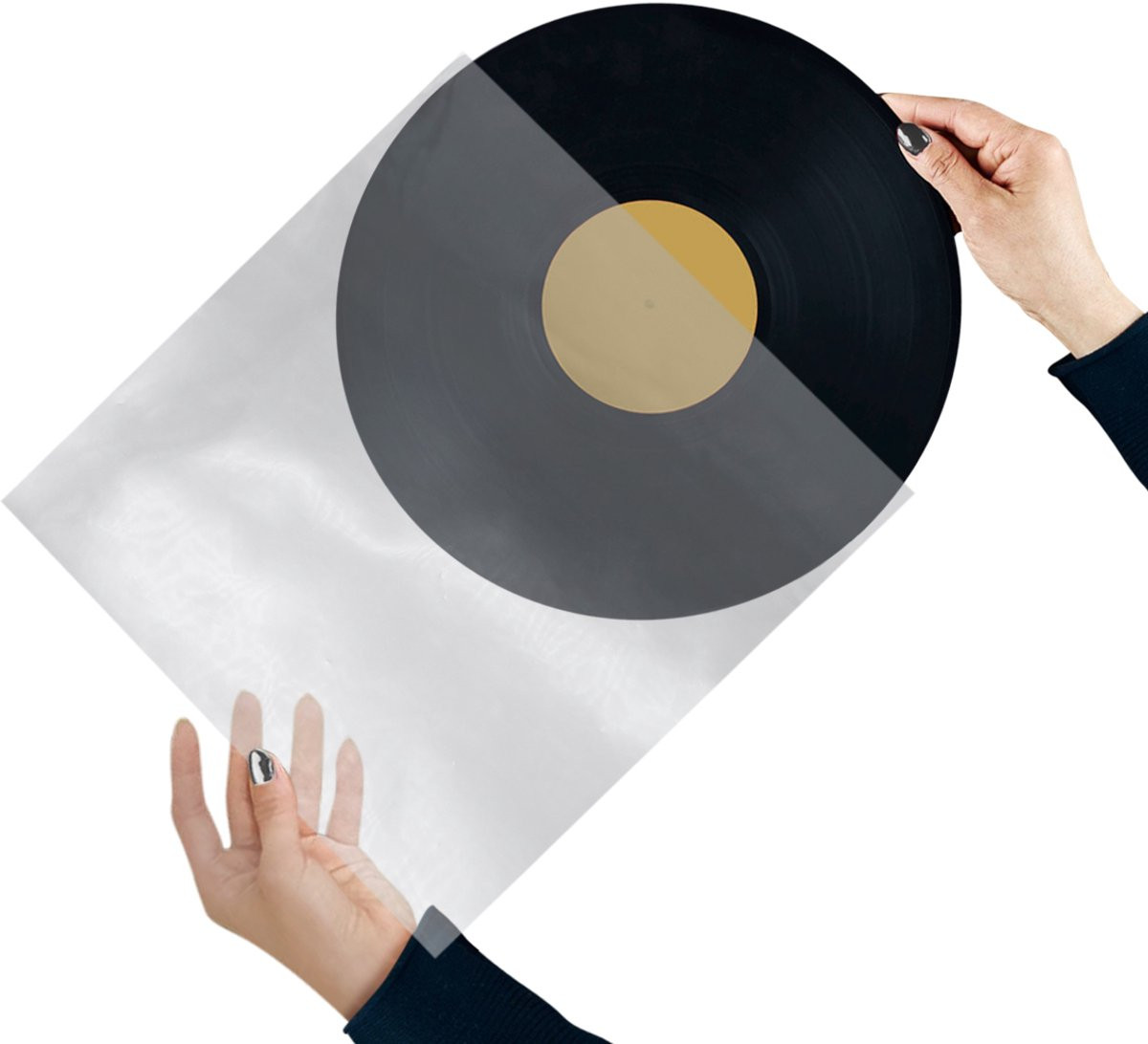 Lost In Music Set van 100 Transparante Vinyl Buitenhoezen van 100 Micron