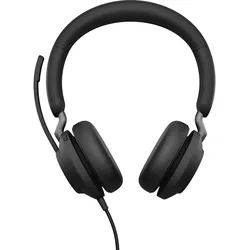 Jabra Evolve2 40 SE, Beidseitiges Headset, Kabelgebunden Incl. Verlängerungskabel (1,2 m), USB-C-Anschluss, 3 Mikrofone, Geräuschisolierendes Design,