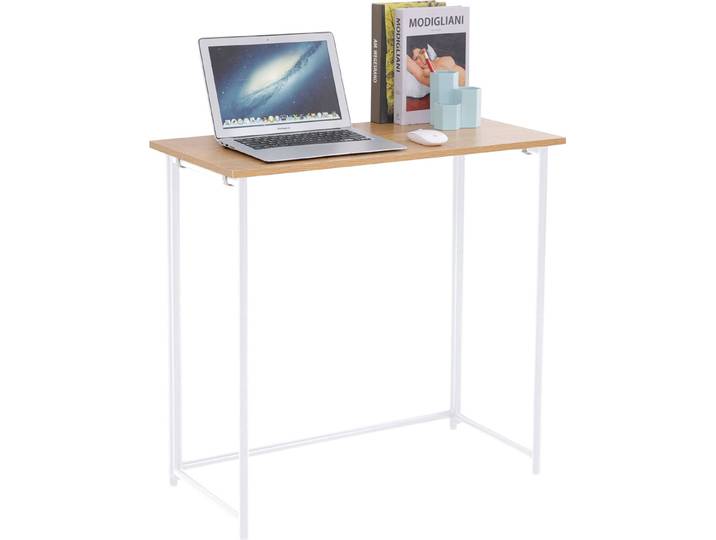 SVITA Klappbarer Schreibtisch Schmal Platzsparend Mehrzweck-Computertisch 80x40x76cm Eiche