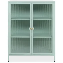 Vitrine Milton Stahl Grün Mint